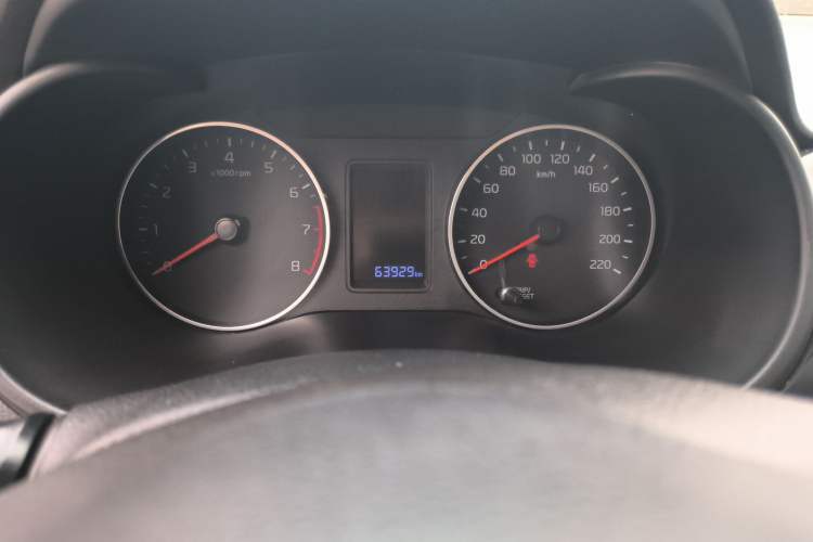 Used Kia Pegas 2017 1.4L Automatic Value Edition Odometer Close Up