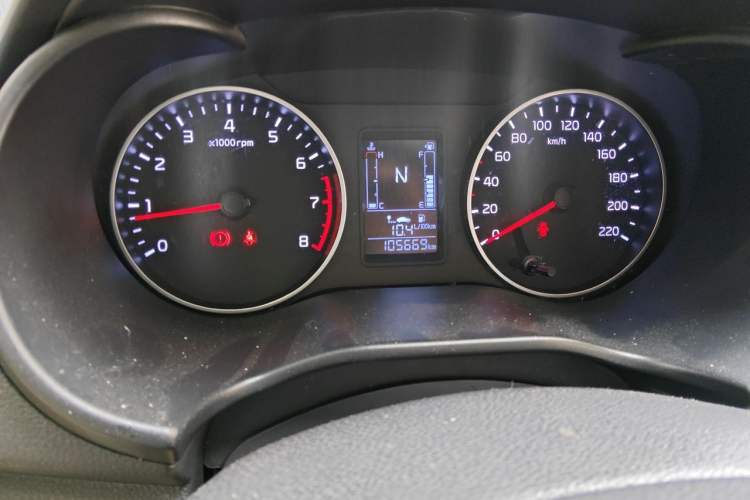 Used Kia Pegas 2017 1.4L Automatic Value Edition Odometer Close Up