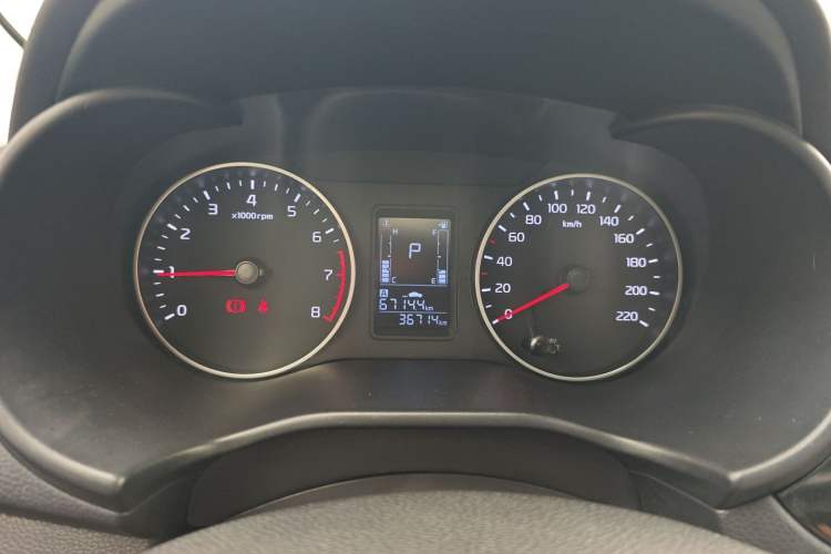 Used Kia Pegas 2017 1.4L Automatic Value Edition Odometer Close Up