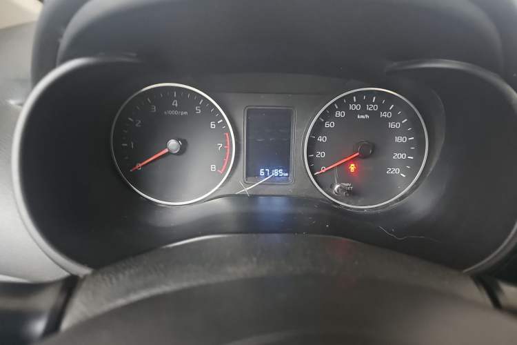 Used Kia Pegas 2017 1.4L Automatic Value Edition Odometer Close Up