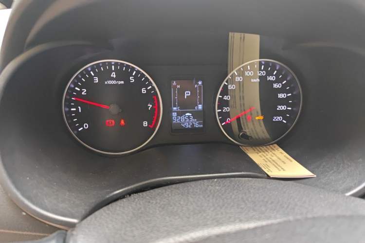 Used Kia Pegas 2017 1.4L Automatic Value Edition Odometer Close Up