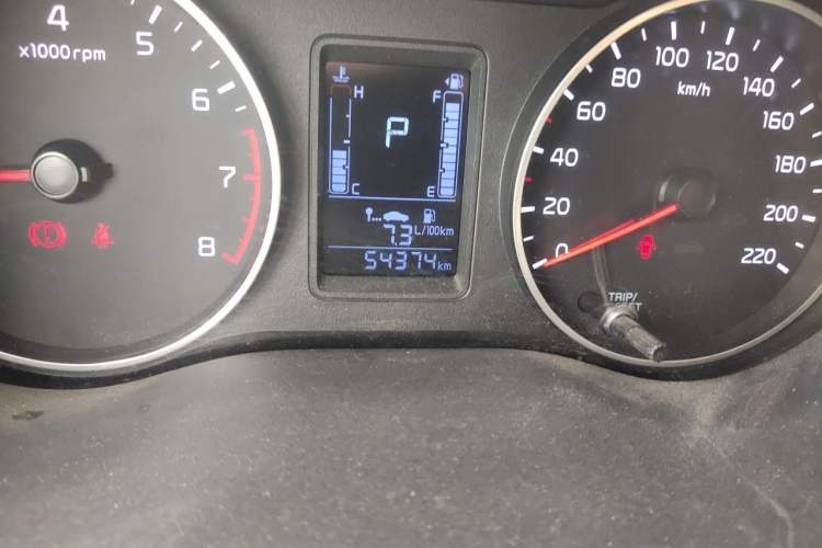 Used Kia Pegas 2017 1.4L Automatic Value Edition Odometer Close Up