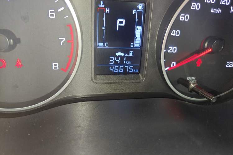 Used Kia Pegas 2017 1.4L Automatic Value Edition Odometer Close Up