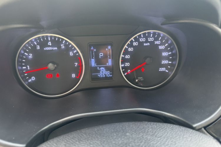 Used Kia Pegas 2019 1.4L Automatic Value Edition National Emission Standard V Odometer Close Up