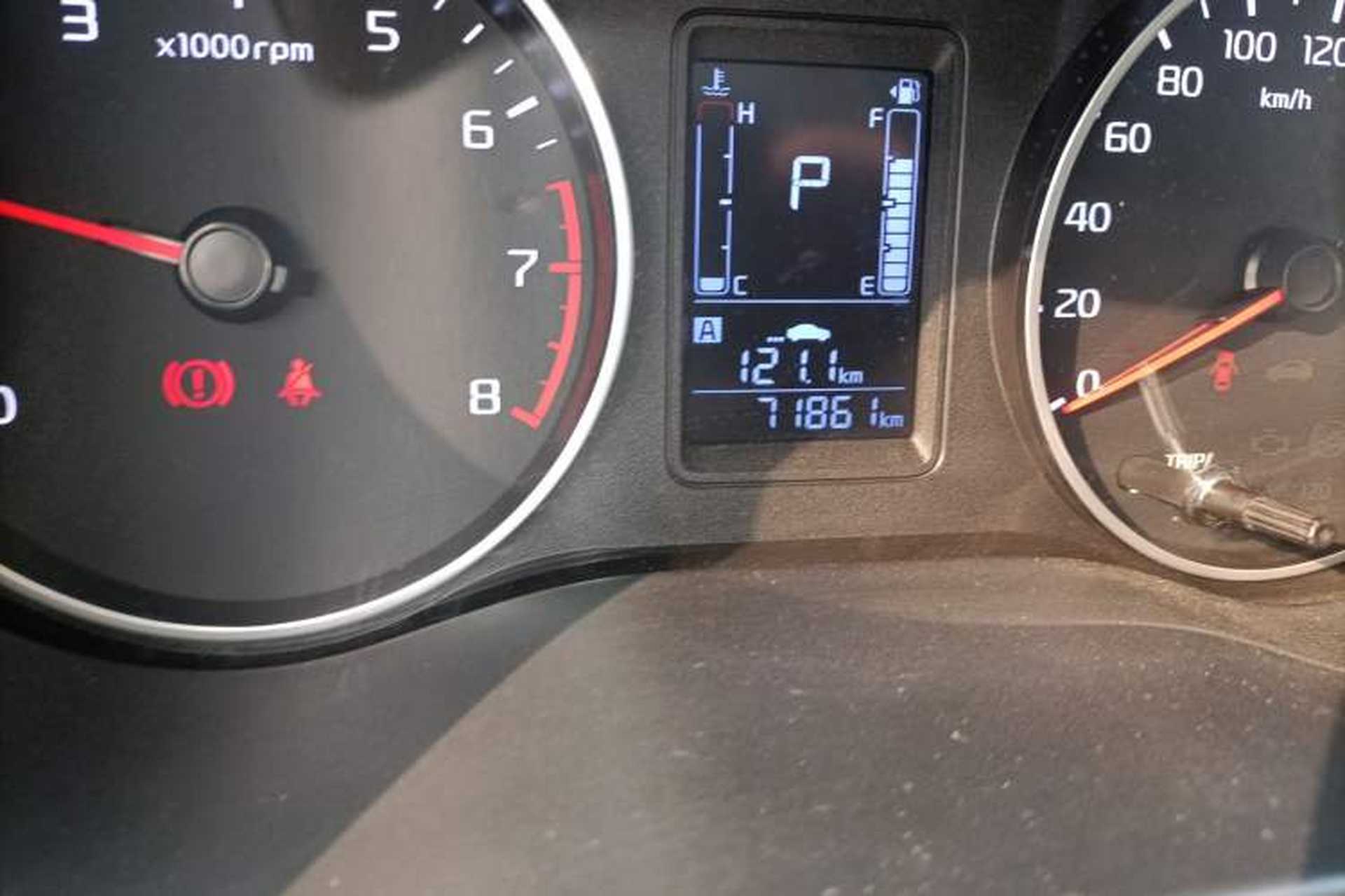 Used Kia Pegas 2019 1.4L Automatic Value Edition National Emission Standard V Odometer Close Up