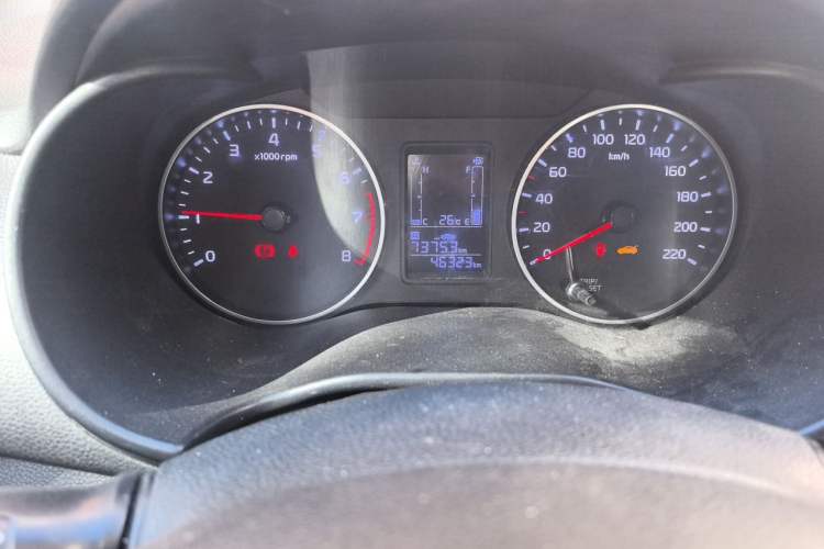 Used Kia Pegas 2019 1.4L Manual Value Edition National VI Standard Odometer Close Up