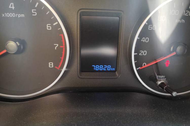 Used Kia Pegas 2019 1.4L Manual Value Edition National VI Standard Odometer Close Up