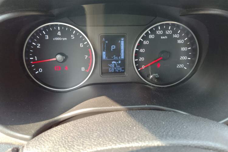 Used Kia Pegas 2019 1.4L Automatic Value Edition National Emission Standard V Odometer Close Up