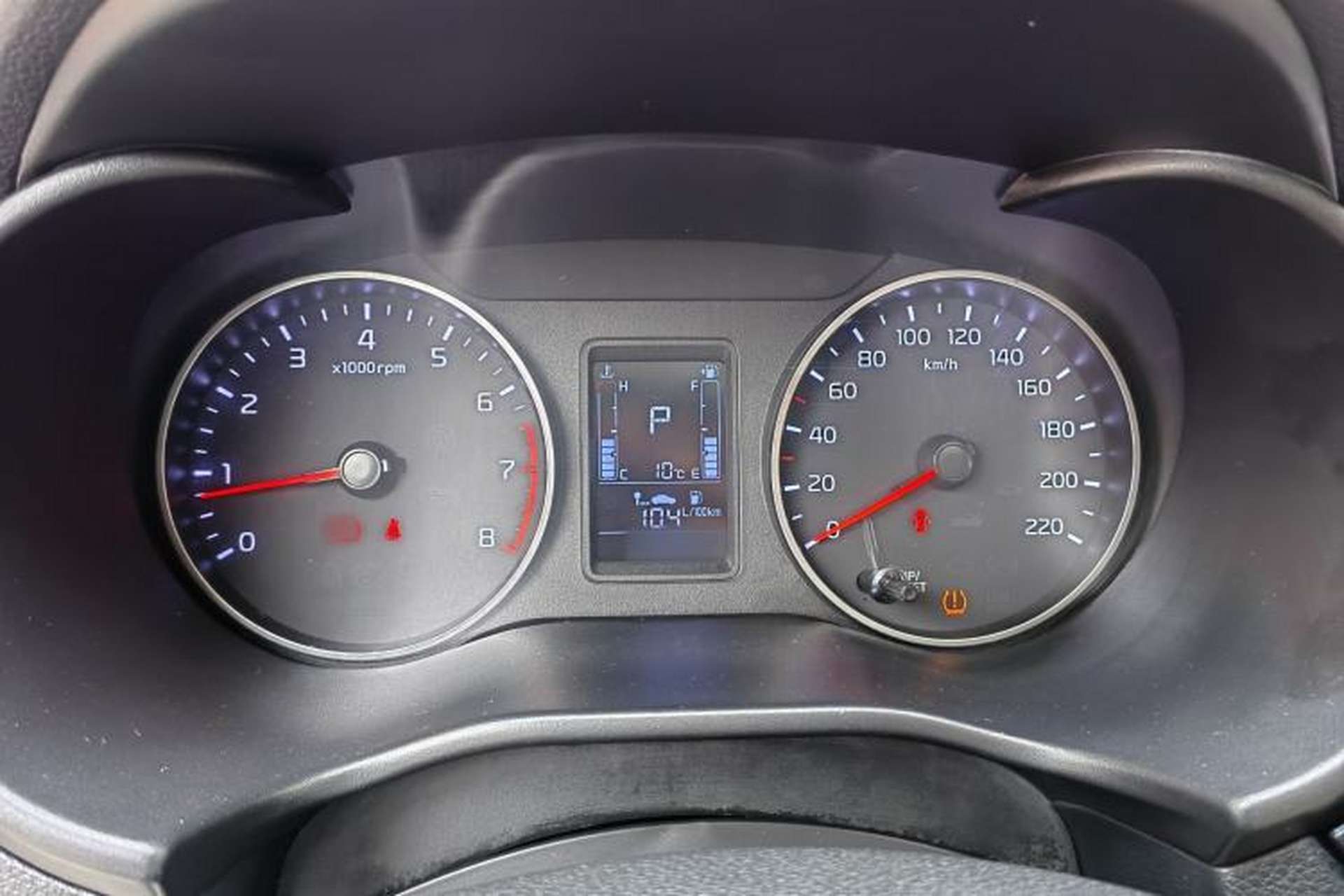Used Kia Pegas 2020 Revised Version 1.4L Automatic Comfortable with Sunroof Instrument Cluster