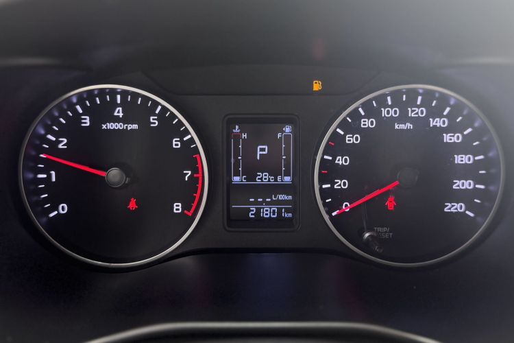 Used Kia Pegas 2020 Revised Version 1.4L Automatic Comfortable with Sunroof Odometer Close Up