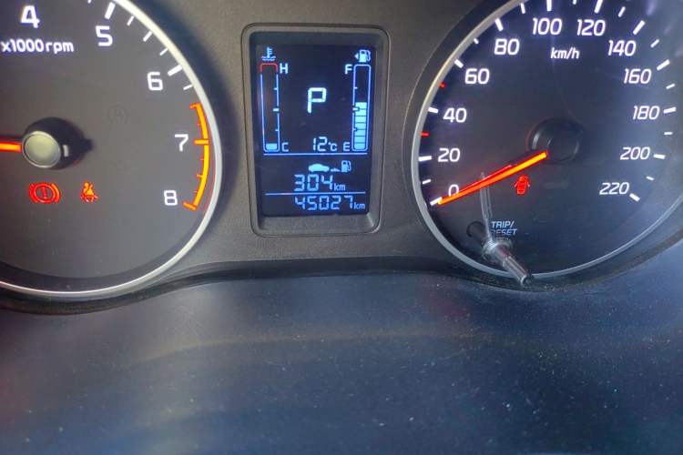 Used Kia Pegas 2020 Revised Version 1.4L Automatic Comfortable with Sunroof Odometer Close Up
