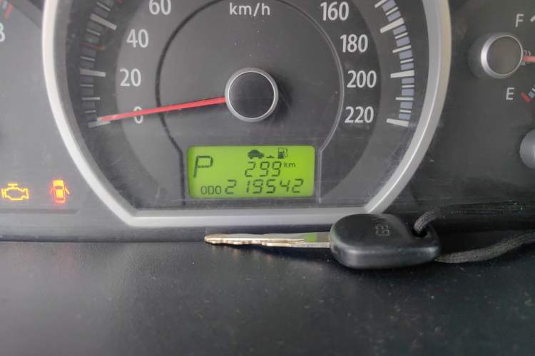 Used Kia Sportage 2009 2.0L Automatic Two-Wheel Drive GLS Odometer Close Up