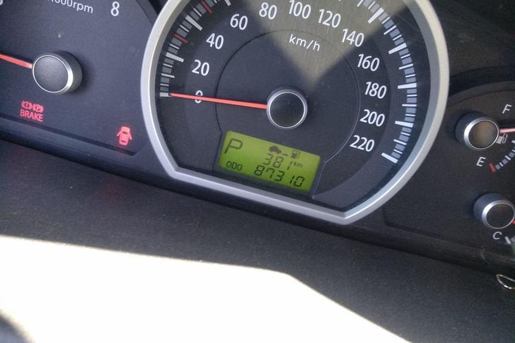 Used Kia Sportage 2011 2.0L Automatic Two-Wheel Drive GLS Odometer Close Up