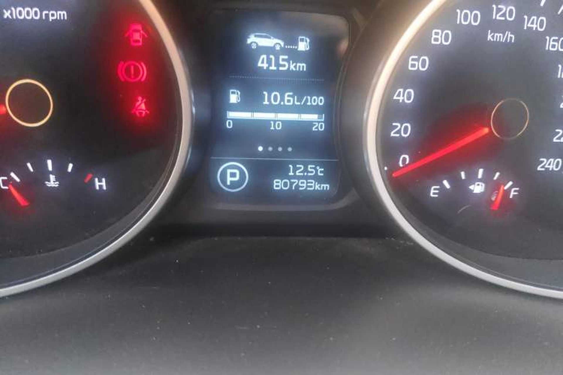 Used Kia Sportage R 2015 2.0L Automatic Two-Wheel Drive GL Odometer Close Up