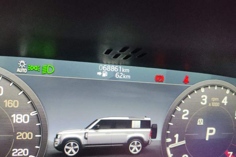 Used Land Rover Defender  Odometer Close Up