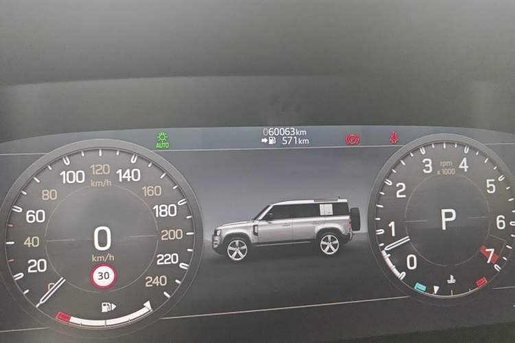 Used Land Rover Defender 2020 110 P400 HSE Odometer Close Up