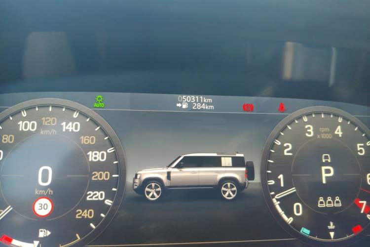 Used Land Rover Defender 2021 110 P400 X Odometer Close Up