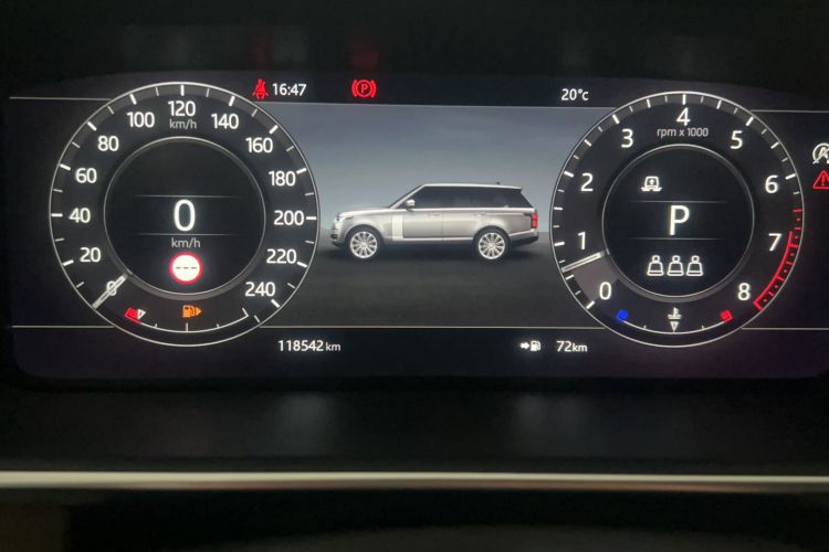 Used Land Rover Range 2021 3.0 L6 Century Extended Classic Edition Odometer Close Up