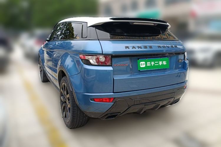 Used Land Rover Range Evoque 2013 2.0T 3-Door Electric Blue Limited Edition Rear Left 45 Deg