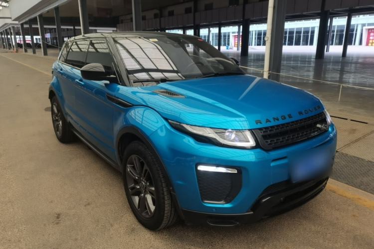 Used Land Rover Range Evoque 2018 240 PS Dream Lotus Lake Blue Limited Edition Front Right 45 Deg