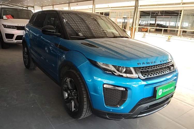 Used Land Rover Range Evoque 2018 240 PS Dream Lotus Lake Blue Limited Edition Front Right 45 Deg