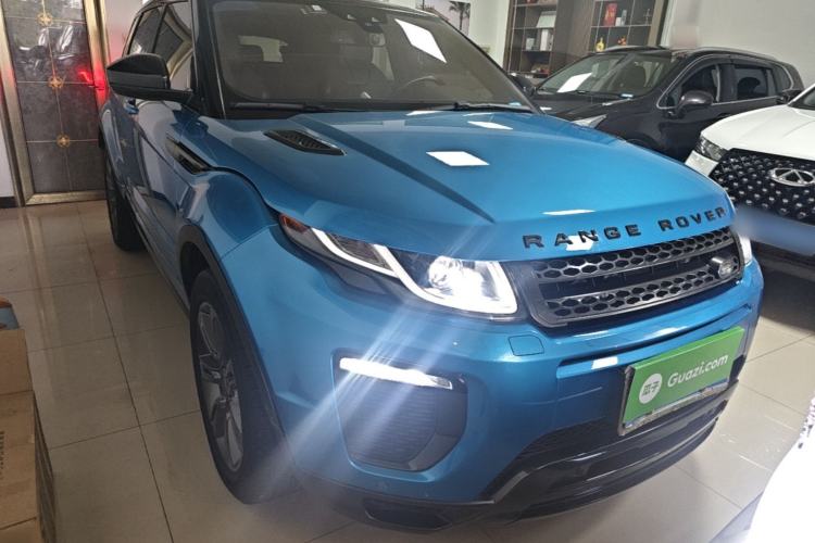 Used Land Rover Range Evoque 2018 240 PS Dream Lotus Lake Blue Limited Edition Front Right 45 Deg