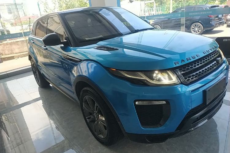 Used Land Rover Range Evoque 2018 240 PS Dream Lotus Lake Blue Limited Edition Front Right 45 Deg