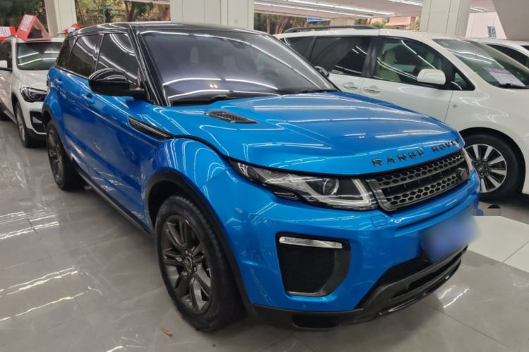 Used Land Rover Range Evoque 2018 240 PS Dream Lotus Lake Blue Limited Edition Front Right 45 Deg
