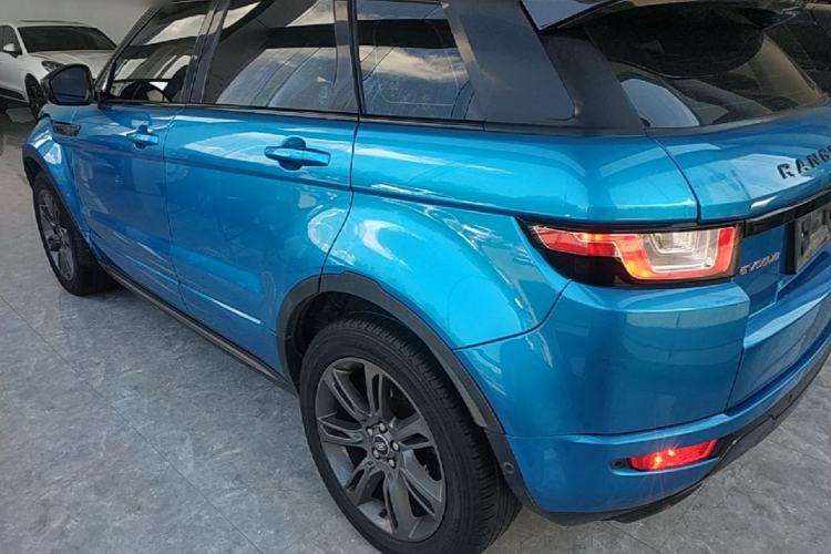 Used Land Rover Range Evoque 2018 240 PS Dream Lotus Lake Blue Limited Edition Rear Left 45 Deg