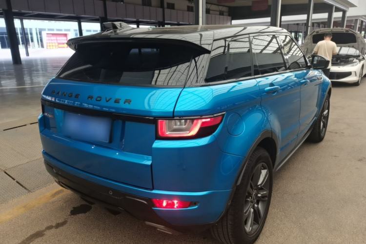 Used Land Rover Range Evoque 2018 240 PS Dream Lotus Lake Blue Limited Edition Rear Right 45 Deg