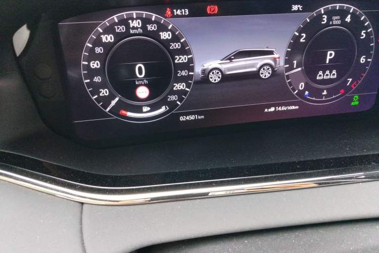 Used Land Rover Range Evoque 2020 249 PS R-DYNAMIC SE Sport Technology Edition Odometer Close Up