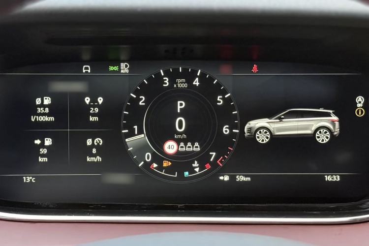 Used Land Rover Range Evoque 2022 Aurora L 249 PS R-Dynamic Luxury Edition Instrument Cluster