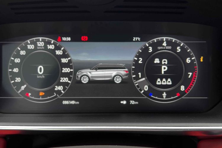 Used Land Rover Range Sport  Odometer Close Up