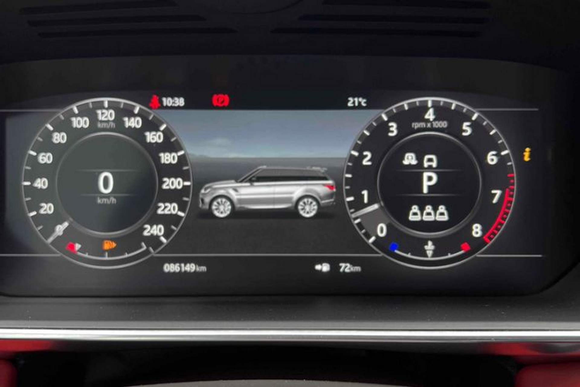 Used Land Rover Range Sport  Odometer Close Up