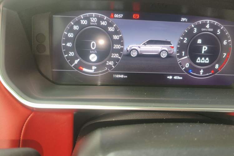 Used Land Rover Range Sport 2020 3.0 L6 HSE DYNAMIC Odometer Close Up