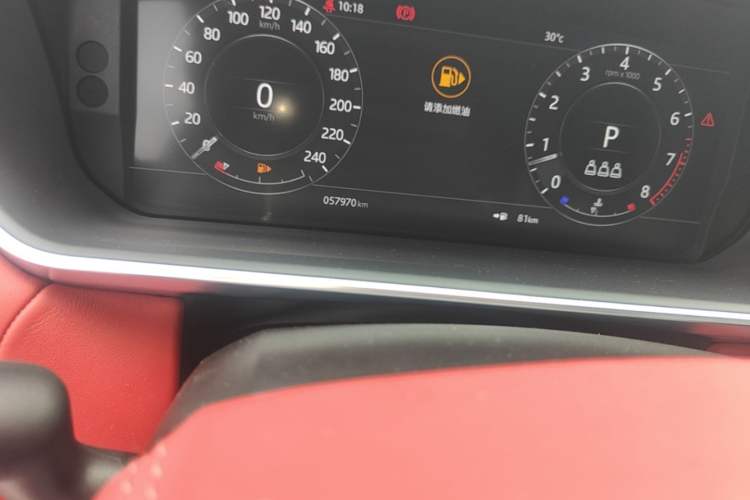 Used Land Rover Range Sport 2020 3.0 L6 HST Odometer Close Up