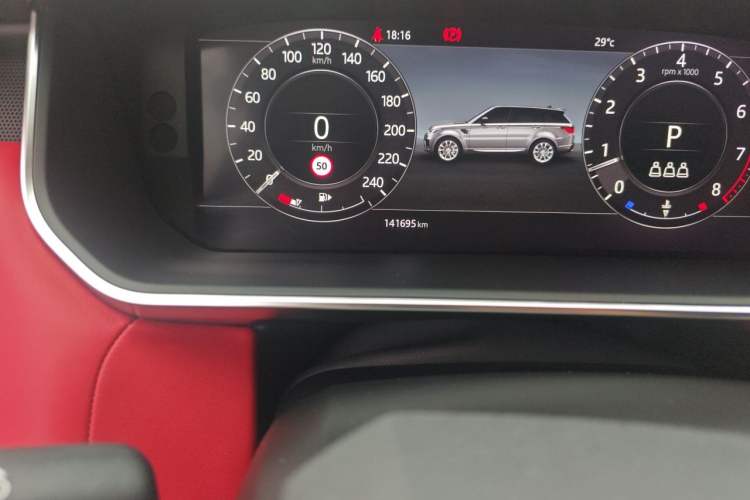 Used Land Rover Range Sport 2021 3.0 L6 YAO Black Edition Odometer Close Up