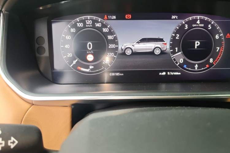 Used Land Rover Range Sport 2022 3.0 L6 YAO Black Edition Odometer Close Up
