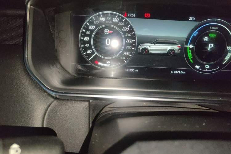 Used Land Rover Range SportNew Energy 2018 P400e Odometer Close Up
