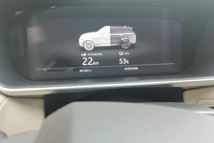 Used Land Rover Range SportNew Energy 2021 P400e SE Odometer Close Up