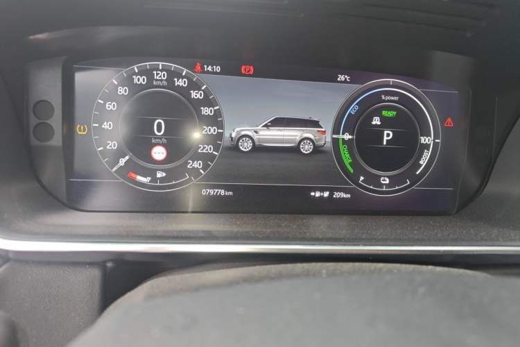 Used Land Rover Range SportNew Energy 2022 P400e SE Odometer Close Up
