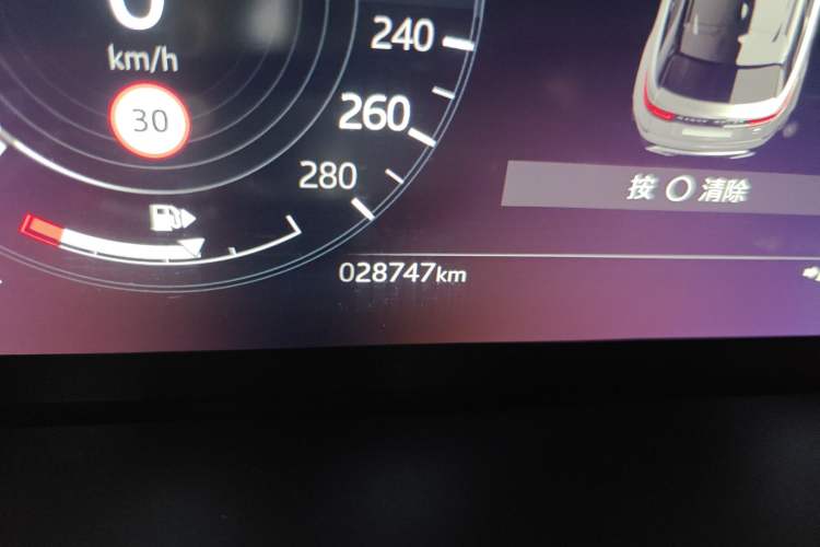 Used Land Rover Range Velar 2021 P250 Sparkling Black Limited Edition Odometer Close Up