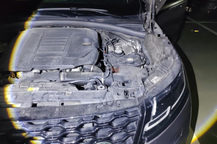Used Land Rover Range Velar 2021 P250 Sparkling Black Limited Edition Engine Bay Left