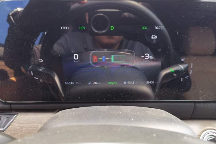 Used Landian E5 2023 1.5L DE-i 110KM Flagship 7-Seater Odometer Close Up