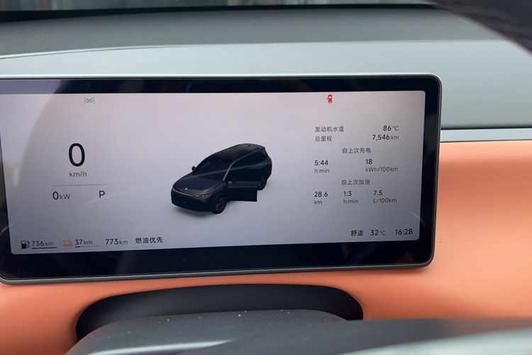 Used Leapmotor C16 2026 Extended-Range 280 LiDAR Zhizun Edition 6 Seats Odometer Close Up