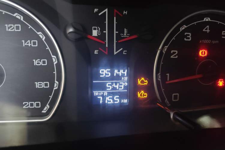 Used Leopaard Q6 2015 2.4L Manual 4x4 Excellence Edition Odometer Close Up