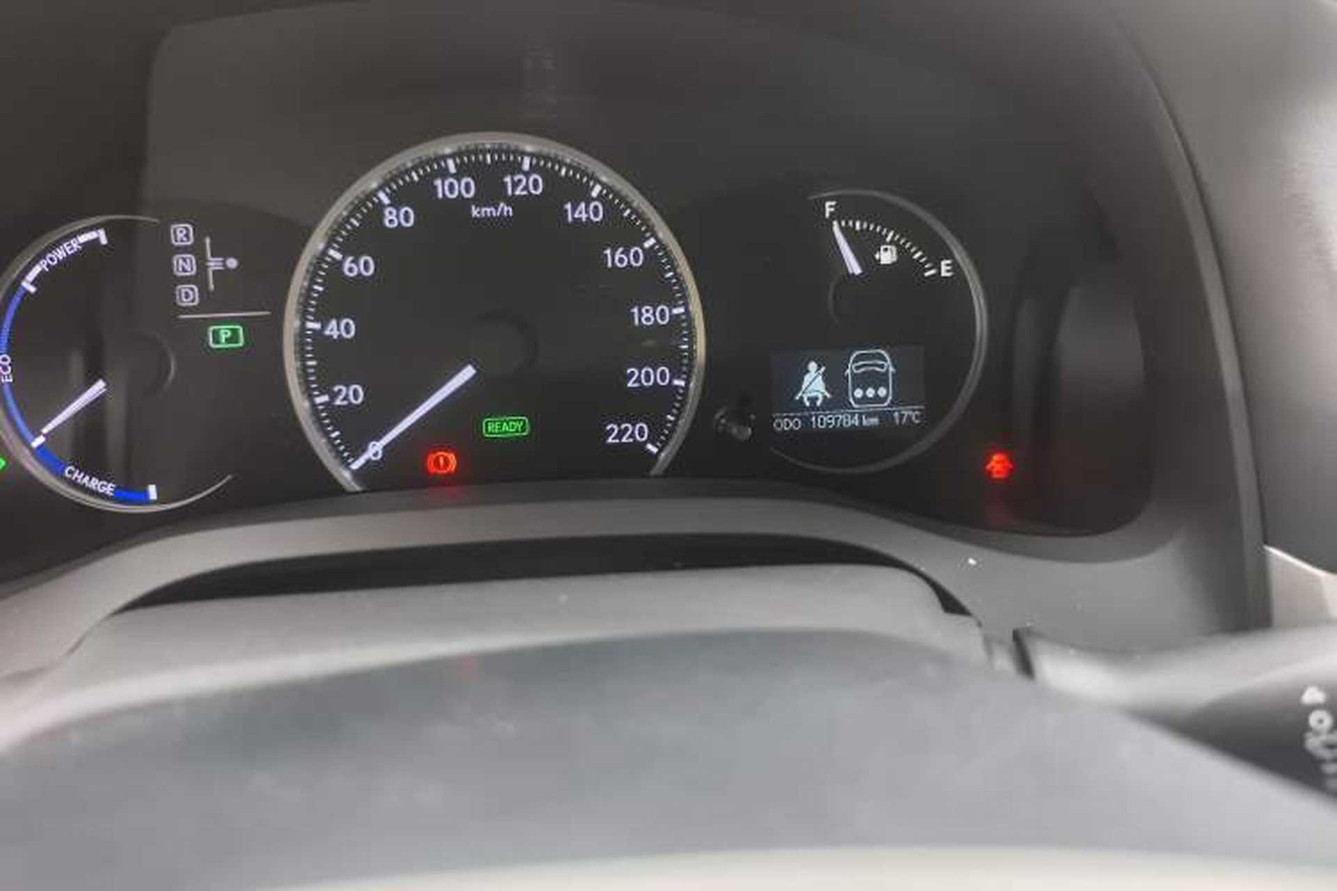Used Lexus CT 2012 CT200h Elite Edition Odometer Close Up