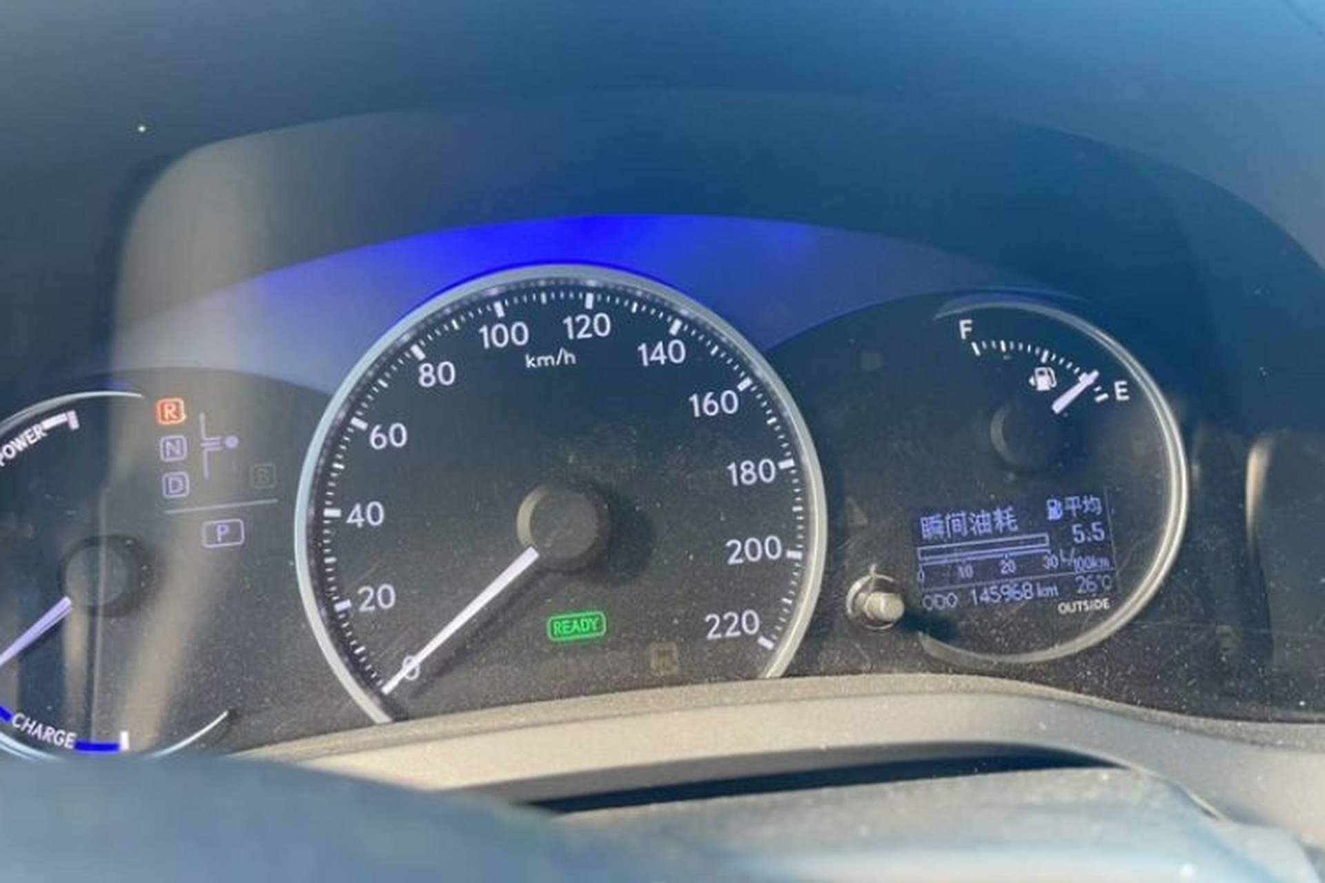 Used Lexus CT 2013 CT200h Comfort Edition Odometer Close Up