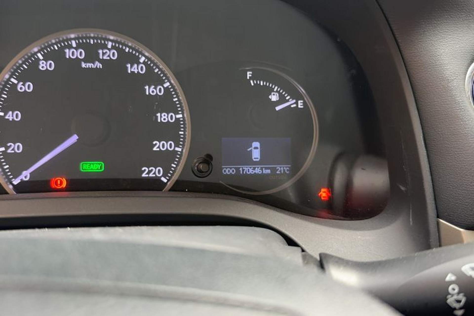 Used Lexus CT 2014 CT200h Elite Edition Monochrome Odometer Close Up