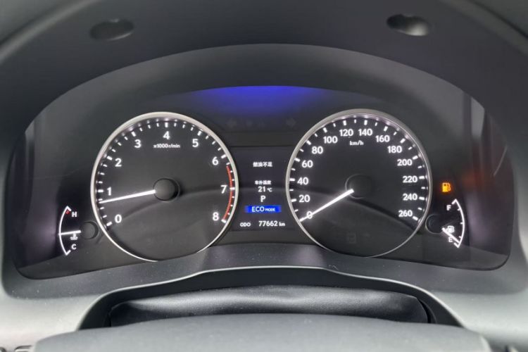Used Lexus ES 2014 250 Elite Edition Odometer Close Up